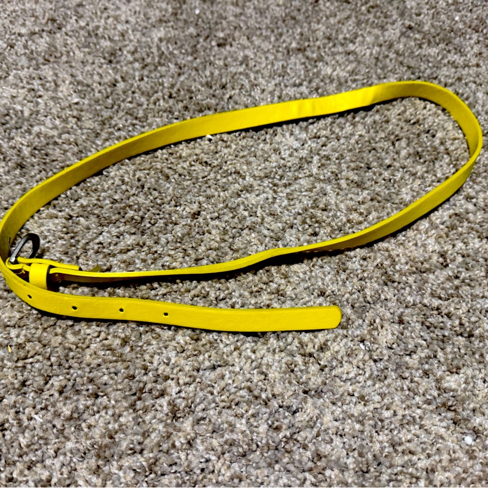Yellow Leather Women's Belt